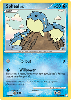 Spheal z edície Mysterious Treasures, karta č.102