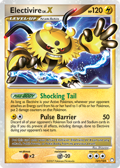 Electivire LV.X z edície Mysterious Treasures, karta č.121