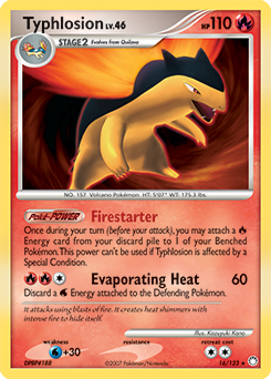 Typhlosion z edície Mysterious Treasures, karta č.16