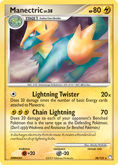Manectric z edície Mysterious Treasures, karta č.28
