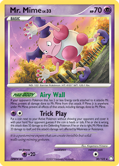 Mr. Mime z edície Mysterious Treasures, karta č.30