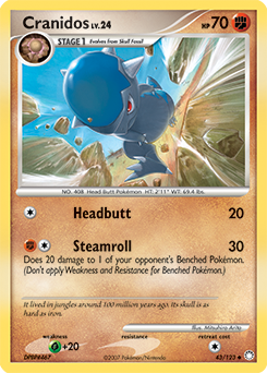 Cranidos z edície Mysterious Treasures, karta č.43