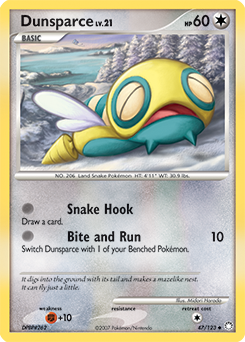 Dunsparce z edície Mysterious Treasures, karta č.47