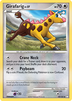 Girafarig z edície Mysterious Treasures, karta č.49