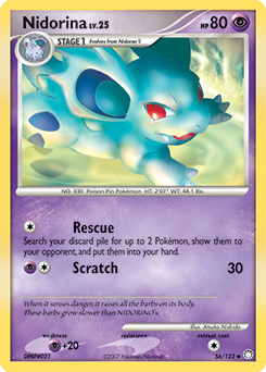 Nidorina z edície Mysterious Treasures, karta č.56