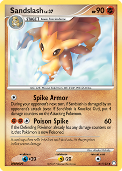 Sandslash z edície Mysterious Treasures, karta č.61