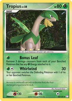 Tropius z edície Mysterious Treasures, karta č.64