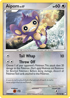 Aipom z edície Mysterious Treasures, karta č.70