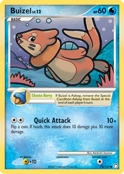 Buizel z edície Mysterious Treasures, karta č.75
