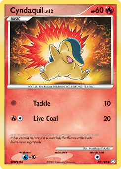 Cyndaquil z edície Mysterious Treasures, karta č.79