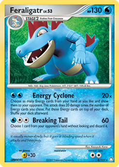 Feraligatr z edície Mysterious Treasures, karta č.8