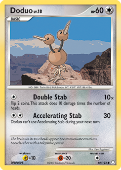 Doduo z edície Mysterious Treasures, karta č.80