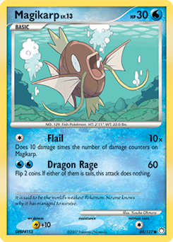 Magikarp z edície Mysterious Treasures, karta č.89