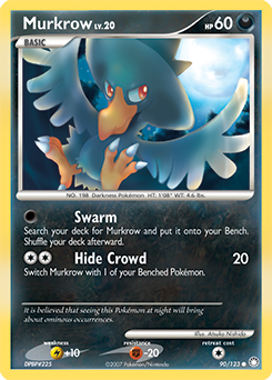 Murkrow z edície Mysterious Treasures, karta č.90