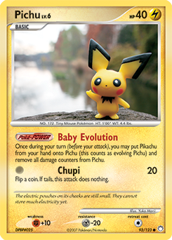 Pichu z edície Mysterious Treasures, karta č.93