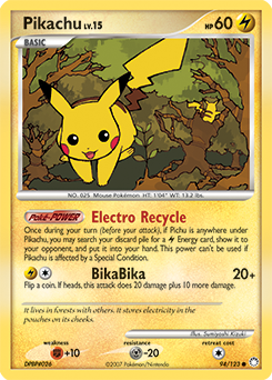 Pikachu z edície Mysterious Treasures, karta č.94