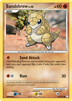 Sandshrew z edície Mysterious Treasures, karta č.96