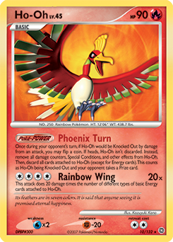 Ho-Oh z edície Secret Wonders, karta č.10