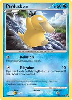 Psyduck z edície Secret Wonders, karta č.100