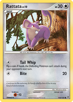 Rattata z edície Secret Wonders, karta č.103
