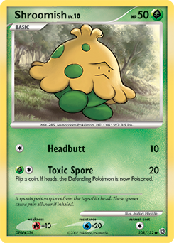 Shroomish z edície Secret Wonders, karta č.108