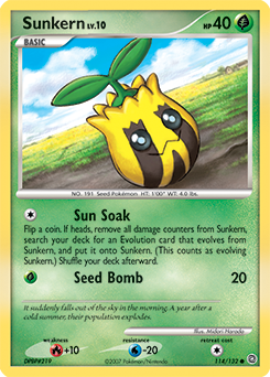 Sunkern z edície Secret Wonders, karta č.114