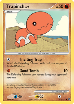 Trapinch z edície Secret Wonders, karta č.115