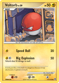 Voltorb z edície Secret Wonders, karta č.117