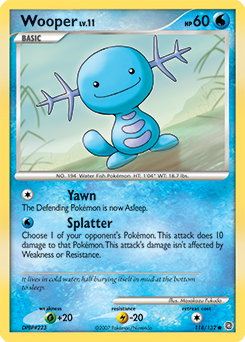 Wooper z edície Secret Wonders, karta č.118