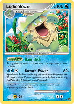 Ludicolo z edície Secret Wonders, karta č.13