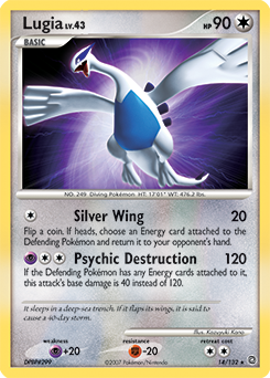 Lugia z edície Secret Wonders, karta č.14