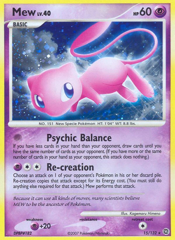 Mew z edície Secret Wonders, karta č.15