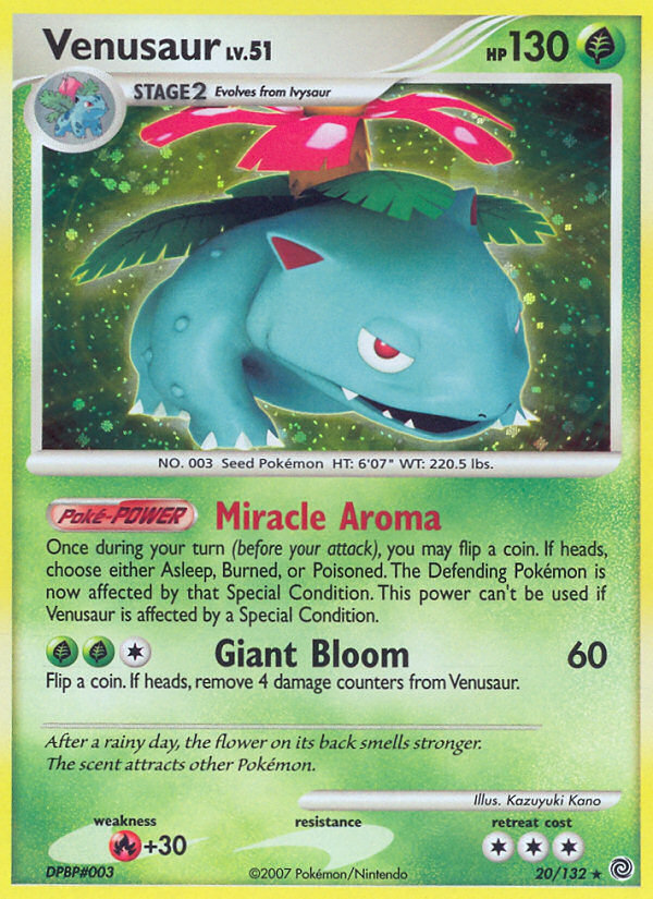 Venusaur z edície Secret Wonders, karta č.20