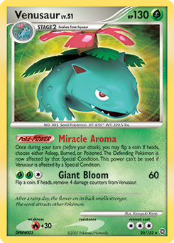 Venusaur z edície Secret Wonders, karta č.20