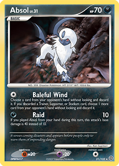 Absol z edície Secret Wonders, karta č.21