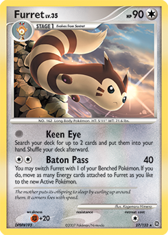 Furret z edície Secret Wonders, karta č.27