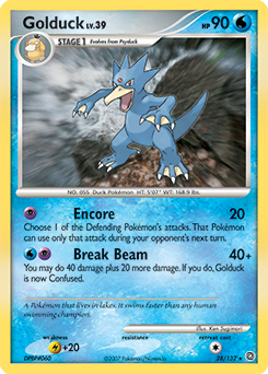 Golduck z edície Secret Wonders, karta č.28