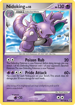 Nidoking z edície Secret Wonders, karta č.34