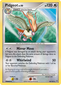 Pidgeot z edície Secret Wonders, karta č.35