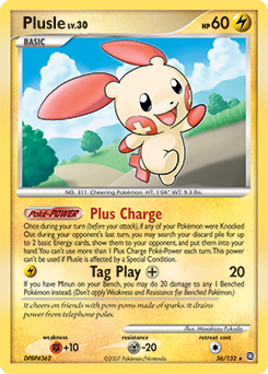 Plusle z edície Secret Wonders, karta č.36