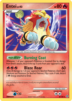 Entei z edície Secret Wonders, karta č.4