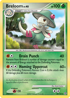 Breloom z edície Secret Wonders, karta č.45