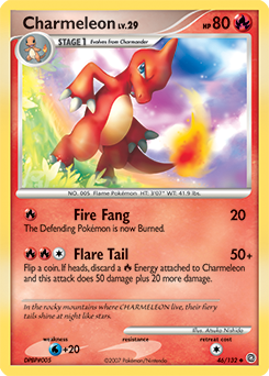 Charmeleon z edície Secret Wonders, karta č.46