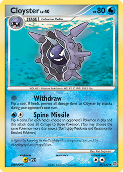 Cloyster z edície Secret Wonders, karta č.47