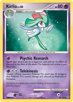 Kirlia z edície Secret Wonders, karta č.53
