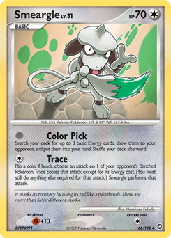 Smeargle z edície Secret Wonders, karta č.66