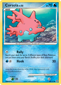 Corsola z edície Secret Wonders, karta č.84