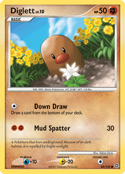 Diglett z edície Secret Wonders, karta č.85