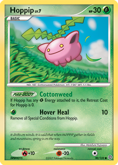 Hoppip z edície Secret Wonders, karta č.90