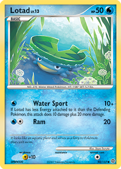 Lotad z edície Secret Wonders, karta č.92